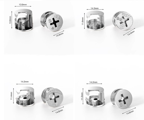 Robuuste constructie meubel connector montage zink legering cam slot met bout en 10 connectoren plug