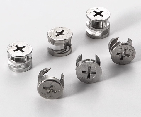 10 Zinklegeringsmeubelconnectoren 3 in 1 Mini Fixed Cabinet Plug Cam Lock voor meubels en kast Direct leveren