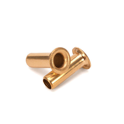ANSI/ASME Standaard staal DIN7339 Messing Oogje Flat Head Hollow Tubular Rivets voor industriële productie Bright Finish