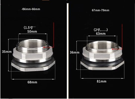 Op maat gemaakte ondersteuning 150lb roestvrij staal 304 water tank schot Fitting Weldless Type met NPT draad en gietontwerp