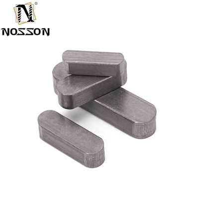 Zinkgeplatte BS standaard roestvrij staal DIN6885 Type A Dubbel Ronde Einden As Parallelle Pin Vlak Sleutel 8mm 10mm 12mm 14mm 16mm 20mm 25mm 30mm 35mm 40mm 50mm