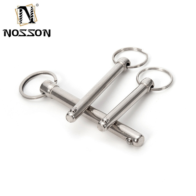 Luchtvaart Algemene industrie Stoomoxide Nitride Finish Quick Release Ball Locking Pin met Ring Customized Precision Stainless Steel