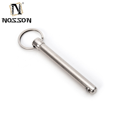 Luchtvaart Algemene industrie Stoomoxide Nitride Finish Quick Release Ball Locking Pin met Ring Customized Precision Stainless Steel