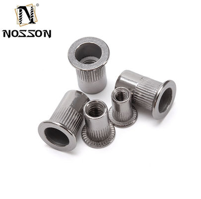 In voorraad 304 roestvrij staal Custom Carbon Steel Galvanized RoundFlat Head Blind Rivet Nut M6 M8 M10 met DIN Standard