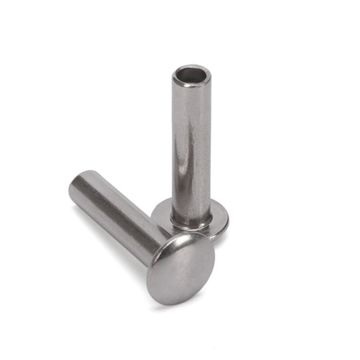 ANSI/ASME-standaard helder roestvrij staal aluminium versierd plat hoofd half hol halfbuig rivet M2.5 voor lederen zak