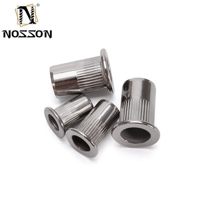 Metrische 304 roestvrij staal platte kop Carborsteel galvanisatie M5 M6 M8 Rivet Nut voor waterbehandeling Toepassing van bevestigingsmiddelen