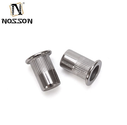 Gegalvaniseerde waterbehandeling Messing Rivet Nut Zinkgeplatte Gedrukt FlatHead Knurling inch Pull Rivet Nut Standard DIN voor waterbehandeling