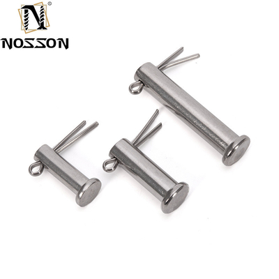Langere levensduur TiCN Afwerking 304 roestvrij staal Platkop Cylindrische pin met gat en staal slot Cotter Pin Standard DIN94