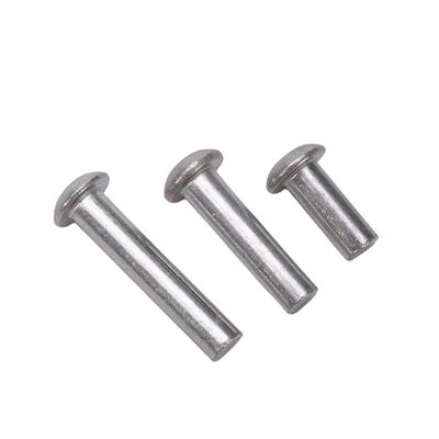 ISO-standaard metrische aluminium messing Solid Core Rivet Fastenal Flat Head Round Head Solid Mild Steel Copper Rivets met heldere afwerking