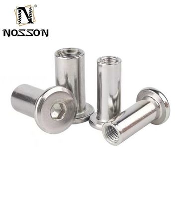 M5 M6 M8 M10 M12 Flat Head Socket Head Furniture Connector Sleeve Barrel Nut met DIN standaard roestvrijstalen materiaal