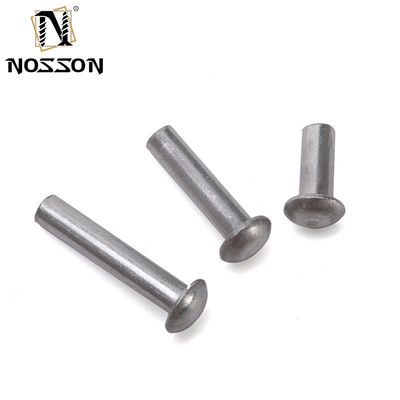 ISO-standaard metrische aluminium messing Solid Core Rivet Fastenal Flat Head Round Head Solid Mild Steel Copper Rivets met heldere afwerking