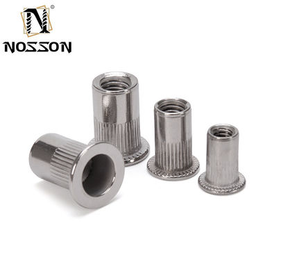 DIN-standaard voor zwaar werkend mijnbouwroestvrij staal 304 316 gekneusd ronde platte kop blinde rietennoot met zinkgeplatte afwerking