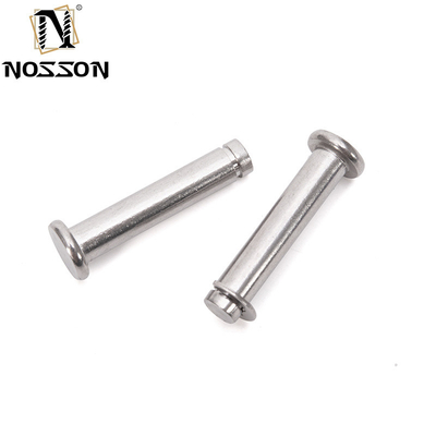 DIN1444 Standard Clevis Pins Non-Thread Round Flat Head Safety Lock Pin met R Clip Hole in aangepast roestvrij staal