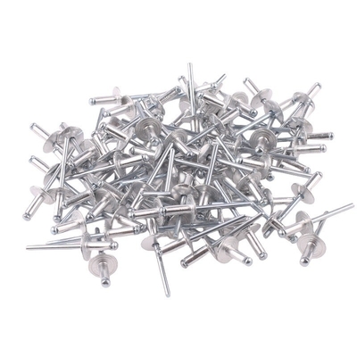Aluminium staal blinde klinker koepel hoofd open einde type kleur verf industrie standaard met grote flens en groeven ontwerp