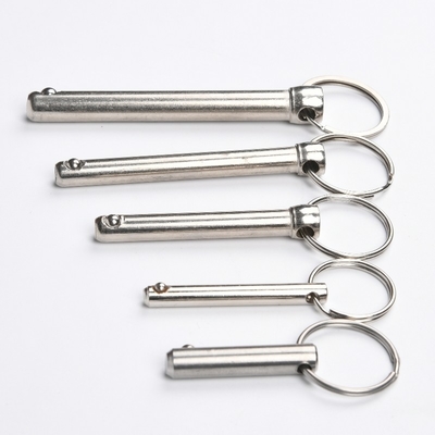 Air Shipping Strong Hold Roestvrij staal Cylindrische afscherming pin met ring positionering Splitsende bal slot snelle release pin