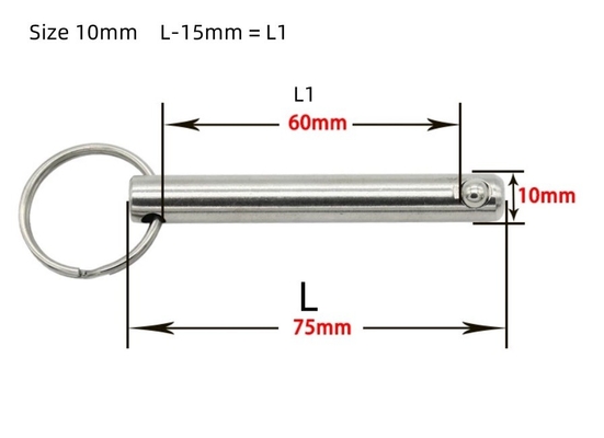 Air Shipping Strong Hold Roestvrij staal Cylindrische afscherming pin met ring positionering Splitsende bal slot snelle release pin