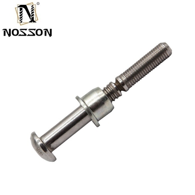 Heldere afwerking C50L Dome Head Ring Grooved Lock Bolt met moer kraag hoge treksterkte ongecoat roestvrij staal ongecoat
