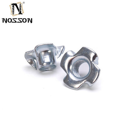 Imperial Measurement System Staal M6 Vier klauwen Vatennoot Blind Pronged T Nuts voor meubels Tee Gedrukt Invoegnoot M5