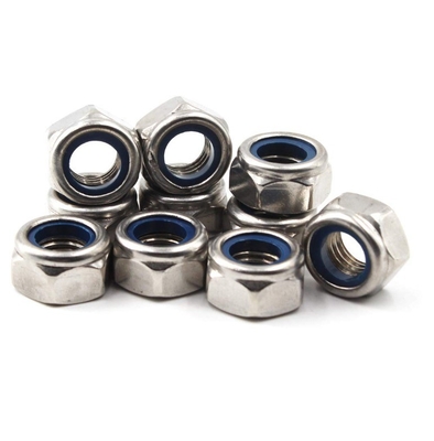 304 roestvrij staal metric hex slotnoot M5 Nylon insert voor DIN Standard en Imperial Inch Measurement System