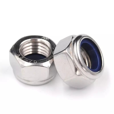 304 roestvrij staal metric hex slotnoot M5 Nylon insert voor DIN Standard en Imperial Inch Measurement System