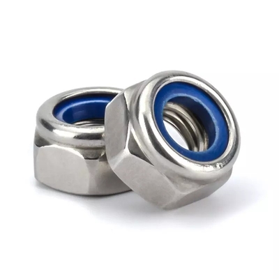 304 roestvrij staal metric hex slotnoot M5 Nylon insert voor DIN Standard en Imperial Inch Measurement System