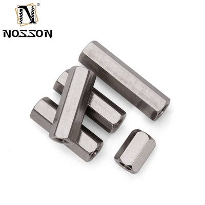Steenloos staal voor mijnbouw 201/304/316 Hexagonale verbindingsdraad M4 M5 M6 M16 Lange hex-koppelnootjes DIN6334 3/8&quot;-16 x 1-1/8