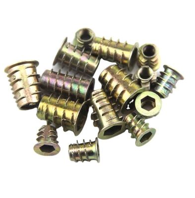 Meubelen van roestvrij staal Houtinsertnoot M5 M6 M8 Gedrukt insert voor houtmetersysteem en gezondheidszorg