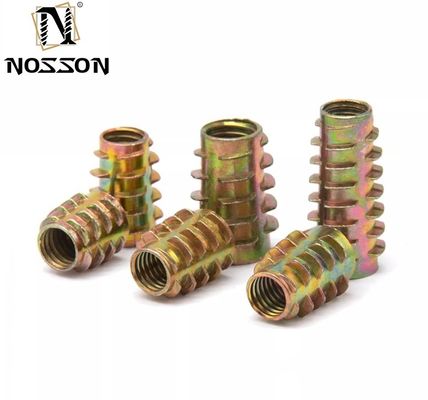 Meubelen van roestvrij staal Houtinsertnoot M5 M6 M8 Gedrukt insert voor houtmetersysteem en gezondheidszorg