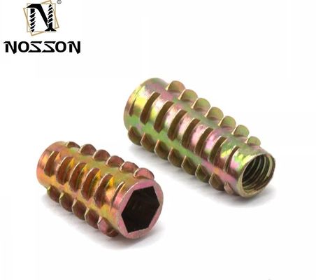 Meubelen van roestvrij staal Houtinsertnoot M5 M6 M8 Gedrukt insert voor houtmetersysteem en gezondheidszorg