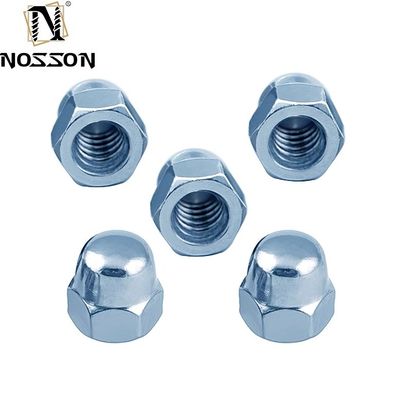 7mm Kleuropties Roestvrij staal 201/304/316 Hex Dome Cap Nuts met blauwe fosfaat afwerking en metrisch meetsysteem