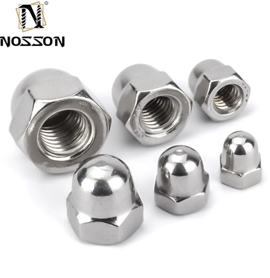 Waterbehandeling DIN Standaard Gele Bekleding Messing Afwerking Zink Flak Bekleed met Hex Cap Nut Acorn Nut met Hexagon Dome Cap