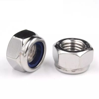 Gegalvaniseerde Nylon Insert Hex Self Lock Nut DIN985 DIN982 4.8 8.8 10.9 12.9 Blauw-wit Waxed voor de detailhandel