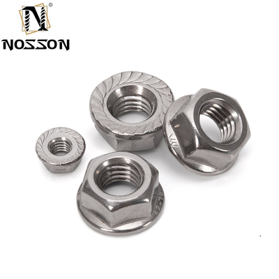 ANSI/ASME standaard roestvrij staal zeshoekige flensnoot M4 M5 M6 M8 M10 M10 draad DIN6923 voor diverse industrieën
