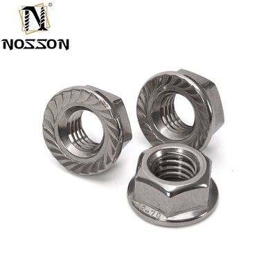 ZINKGELD 304 roestvrij staal Hexagon Flange Nut M3 M4 M5 M6 M8 M10 M12 M16 M20 Pinking Slip Locking Lock Nuts in en DIN Standard