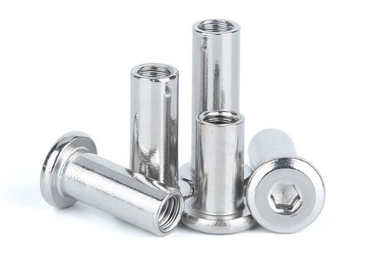 Gegalvaniseerde metrische roestvrijstalen vatnoot Bindende post Sleeve Hex-noot voor meubelverbinding GB Standard metrisch meetsysteem