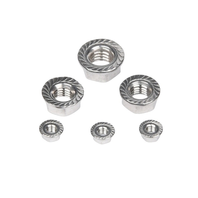 Zinkgeplatte afwerking JIS standaard roestvrij staal Hex hoofd flens moer DIN6923 met Imperial Measurement System