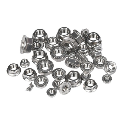 Zinkgeplatte afwerking JIS standaard roestvrij staal Hex hoofd flens moer DIN6923 met Imperial Measurement System