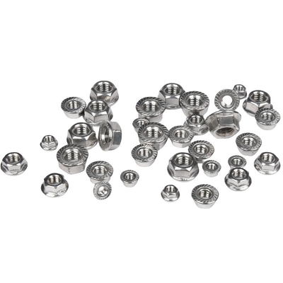 Zinkgeplatte afwerking JIS standaard roestvrij staal Hex hoofd flens moer DIN6923 met Imperial Measurement System