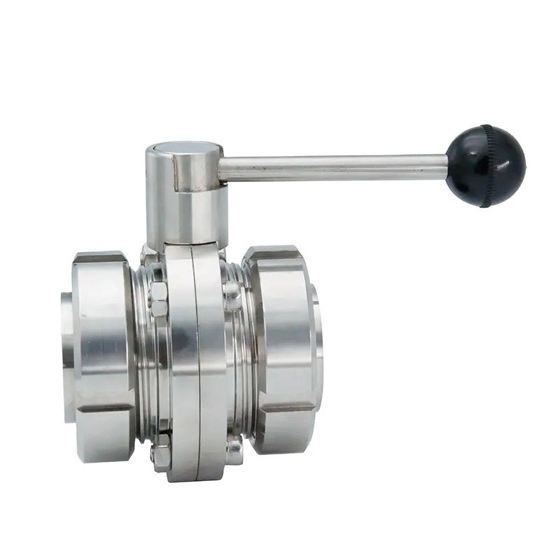Hydraulische sanitaire vlinderklep 304 316L roestvrij staal eenzijdig gelast draad hoge temperatuur media ISO9001 gecertificeerd