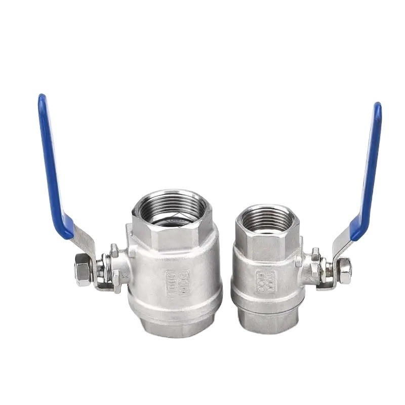 2pc 2 way Internal Thread Ball Valve gemaakt van 304 316 roestvrij staal voor industriële toepassingen en hydraulische structuur