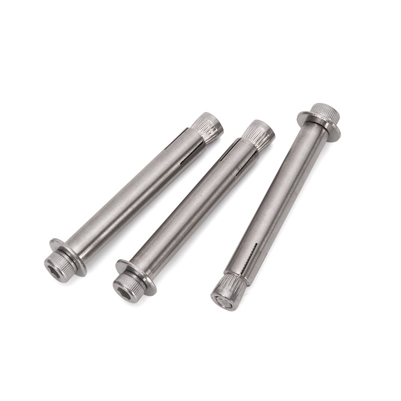Metrische diameter 1/2 Stock SS304 Sleeve Anchors Roestvrij staal Hex Socket Pan Head Expansion Anchor Bolt voor de bouw