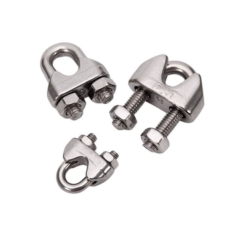 Metrische grootte DIN standaard roestvrij staal draad touw clip gesmeed marine rigging kabel klem met op maat gemaakte ondersteuning OEM