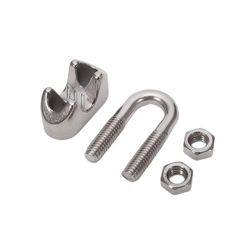 OEM-ondersteunde DIN741 roestvrijstalen draad touwclip voor algemene industrie rigging kabel greep klem 4.6mm 7.9mm 10mm 12mm