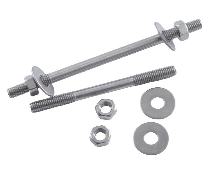 Zinc Finish Zilver roestvrij staal draadstaaf zware moeren volle draad bar draad stud bouten voor zware toepassingen