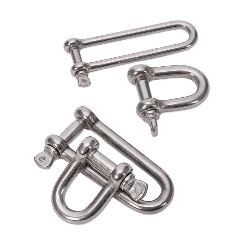 Bolt Type DEE SHACKLES Technologie 304 316 Roestvrij staal Captive Schroef Pin Wide D Shackles Precision Casting