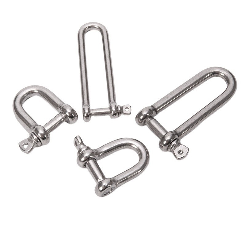 Hooggepolijste oppervlakte van roestvrij staal Long Dee Shackle voor metrisch meetsysteem in rigging hardware