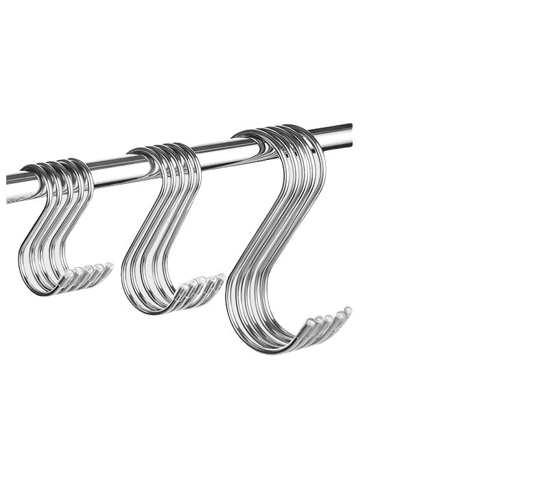 Metrische blauwe geanodiseerde S-vormige metalen haakjes voor keukenkast Display m1.6 m2 m2.5 m3 m4 m5 m6 m8 m10 m12 m14 m16 m20