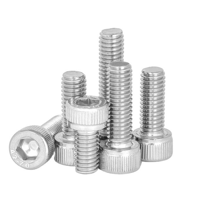 SS 304 Zink-aluminium bekleed Pan Head Hex Socket Allen Schroef M6 * 30MM voor DlN912 Cylinder Head Steel ROND Head Roestvrij