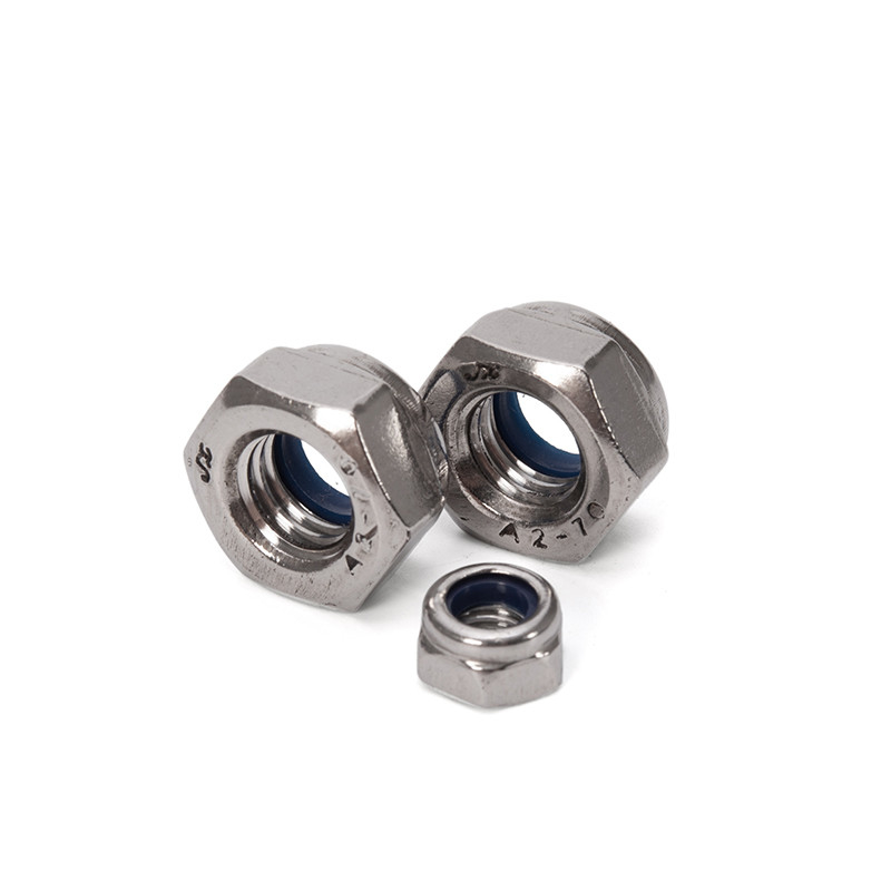 Gezondheidszorg Metric M5 5/16 Zelfvergrendelend Hexagon DIN985 roestvrij staal 304/316 Nylon Insert Lock Nut voor zware industrie