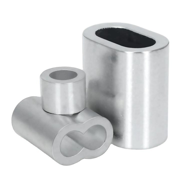 M6 1.6-5.5mm Zee Commerciële Longline Single Double Zoutwater Crimping Aluminium Vissen Crimps Sleeve met GB Standard Zoutwater